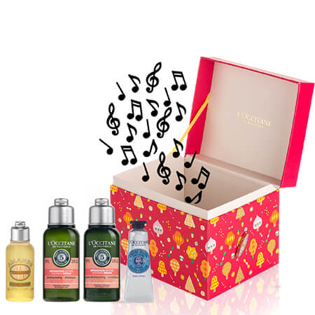 L'Occitane Music Box Christmas Set (Holiday Limited Edition) กล่องดนตรีแสนน่ารัก มาพร้อมไอเท็มสวย 4 ชิ้นในกล่อง ของขวัญจากธรรมชาติที่เราอยากมอบให้